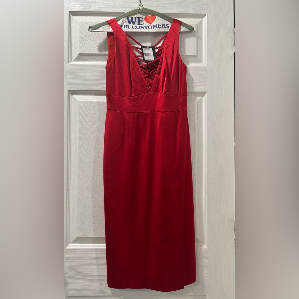 Elegant Red Sleeveless Designer Dress